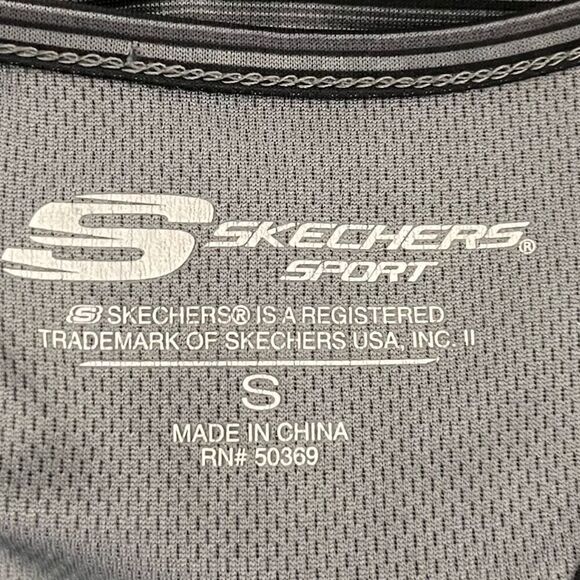 SKECHERS SPORT Gray Striped Tank Top   Sz S - Picture 3 of 5